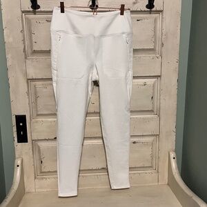NWOT Spyder Active Women's Ivory Warming Fleece Lined Leggings Size L